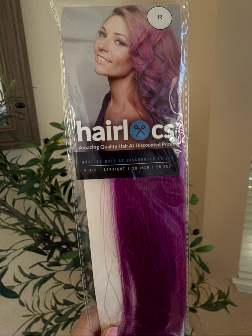 Hairlocs Purple Magenta K-Tips 20” NWT